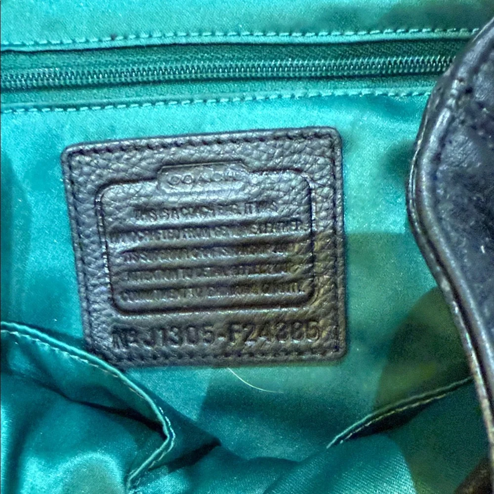 Vintage Coach Black Leather Daypack- EUC